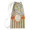 Swirls, Floral & Stripes Small Laundry Bag - Front View