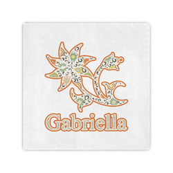Swirls, Floral & Stripes Cocktail Napkins (Personalized)