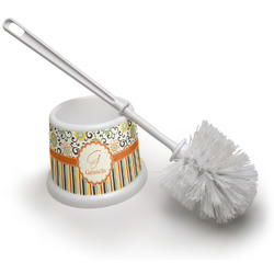 Swirls, Floral & Stripes Toilet Brush (Personalized)