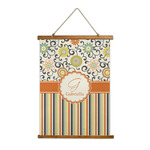 Swirls, Floral & Stripes Wall Hanging Tapestry - Tall (Personalized)