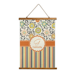 Swirls, Floral & Stripes Wall Hanging Tapestry - Tall (Personalized)