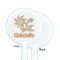 Swirls, Floral & Stripes White Plastic 5.5" Stir Stick - Single Sided - Round - Front & Back