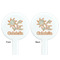 Swirls, Floral & Stripes White Plastic 7" Stir Stick - Double Sided - Round - Front & Back