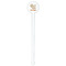 Swirls, Floral & Stripes White Plastic 7" Stir Stick - Round - Single Stick