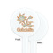 Swirls, Floral & Stripes White Plastic 7" Stir Stick - Single Sided - Round - Front & Back