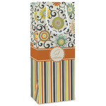 Swirls, Floral & Stripes Wine Gift Bags - Matte (Personalized)