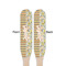 Swirls, Floral & Stripes Wooden Food Pick - Paddle - Double Sided - Front & Back