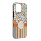 Swirls, Floral & Stripes iPhone 13 Pro Max Tough Case - Angle