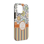 Swirls, Floral & Stripes iPhone Case - Rubber Lined - iPhone 13 (Personalized)