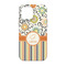 Swirls, Floral & Stripes iPhone 13 Tough Case - Back