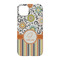 Swirls, Floral & Stripes iPhone 14 Pro Case - Back