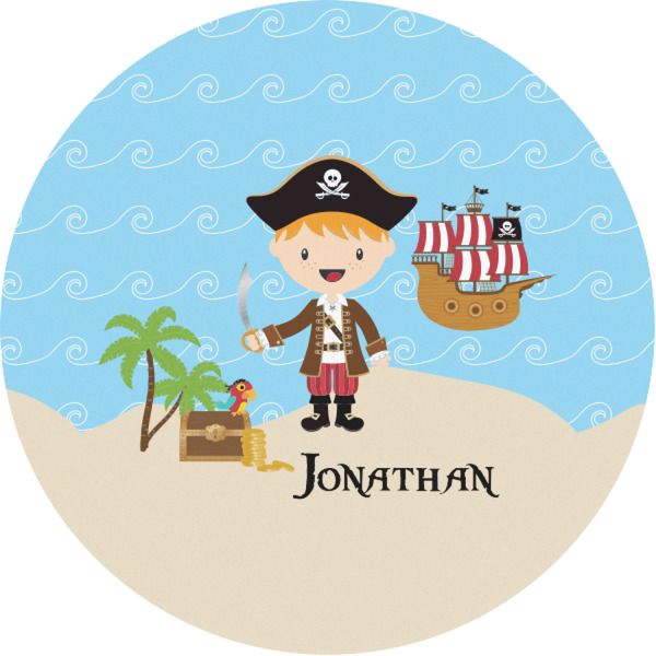 Custom Pirate Scene Multipurpose Round Labels - 1" (Personalized)