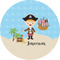 Pirate Scene 1" Multipurpose Round Labels - Single Sticker