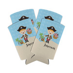 Pirate Scene Can Cooler (tall 12 oz) - Set of 4 (Personalized)