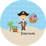 Pirate Scene Multipurpose Round Labels - 2" (Personalized)