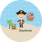 Pirate Scene 5" Multipurpose Round Label - Single Sticker