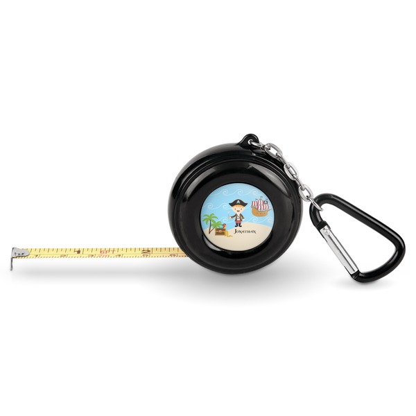 Custom Pirate Scene Pocket Tape Measure - 6 Ft w/ Carabiner Clip (Personalized)