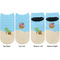 Pirate Scene Adult Ankle Socks - Double Pair - Front and Back - Apvl