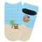 Pirate Scene Adult Ankle Socks - Single Pair - Front and Back