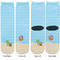 Pirate Scene Adult Crew Socks - Double Pair - Front and Back - Apvl