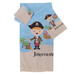 Pirate Scene Bath Towel Set - 3 Pcs (Personalized)