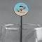 Pirate Scene Black Plastic 5.5" Stir Stick - Round - Main