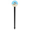 Pirate Scene Black Plastic 6" Food Pick - Round - Single Pick