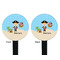 Pirate Scene Black Plastic 7" Stir Stick - Double Sided - Round - Front & Back