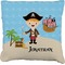 Personalized Pirate Burlap Pillow 22"
