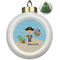 Pirate Scene Ceramic Christmas Ornament - Xmas Tree (Front View)