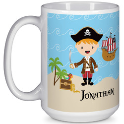 Pirate Scene 15 Oz Coffee Mug - White (Personalized)