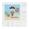 Pirate Scene Embossed Decorative Napkin - Front View