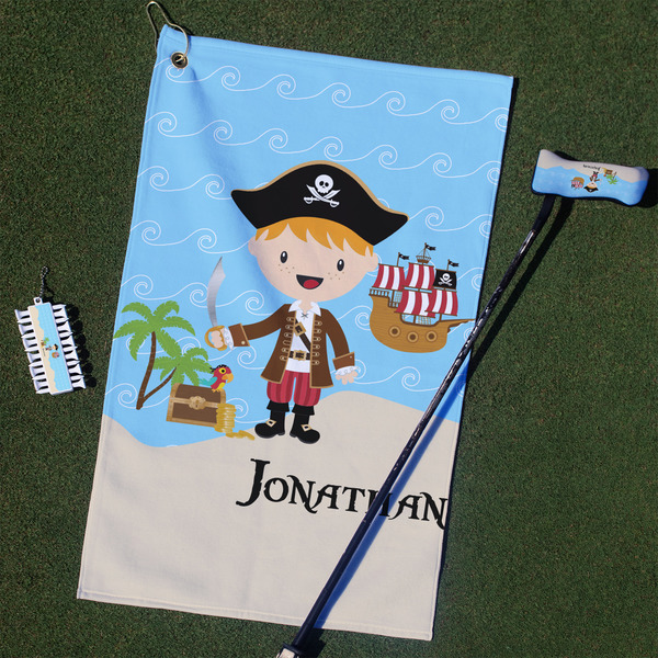 Custom Pirate Scene Golf Towel Gift Set (Personalized)