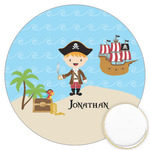 Pirate Scene Printed Cookie Topper - 3.25" (Personalized)