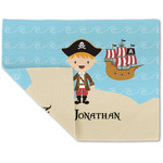 Pirate Scene Double-Sided Linen Placemat - Single w/ Name or Text