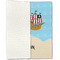 Pirate Scene Linen Placemat - Folded Half