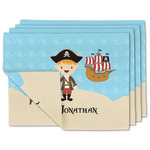 Pirate Scene Double-Sided Linen Placemat - Set of 4 w/ Name or Text