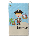 Pirate Scene Microfiber Golf Towel - Small (Personalized)