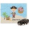 Pirate Scene Microfleece Dog Blanket - Regular