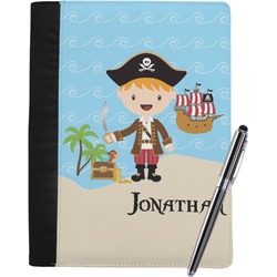 Pirate Scene Notebook Padfolio - Large w/ Name or Text