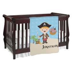Pirate Scene Baby Blanket (Single Sided) (Personalized)