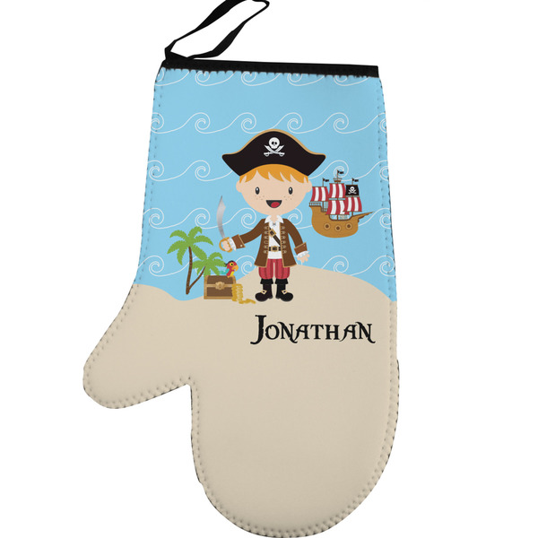 Custom Pirate Scene Left Oven Mitt (Personalized)