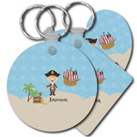 Pirate Scene Plastic Keychain (Personalized)