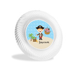 Pirate Scene Plastic Party Appetizer & Dessert Plates - 6" (Personalized)