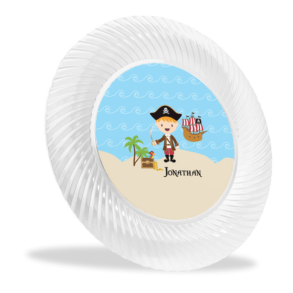 Custom Pirate Scene Plastic Party Dinner Plates - 10" (Personalized)