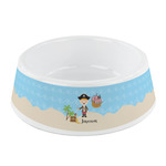 Pirate Scene Plastic Dog Bowl - Small (Personalized)