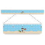 Pirate Scene Plastic Ruler - 12" (Personalized)