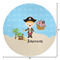 Pirate Scene Round Area Rug - Size