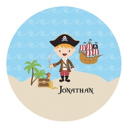 Pirate Scene Round Decal - XLarge (Personalized)