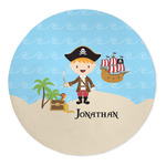 Pirate Scene 5' Round Indoor Area Rug (Personalized)